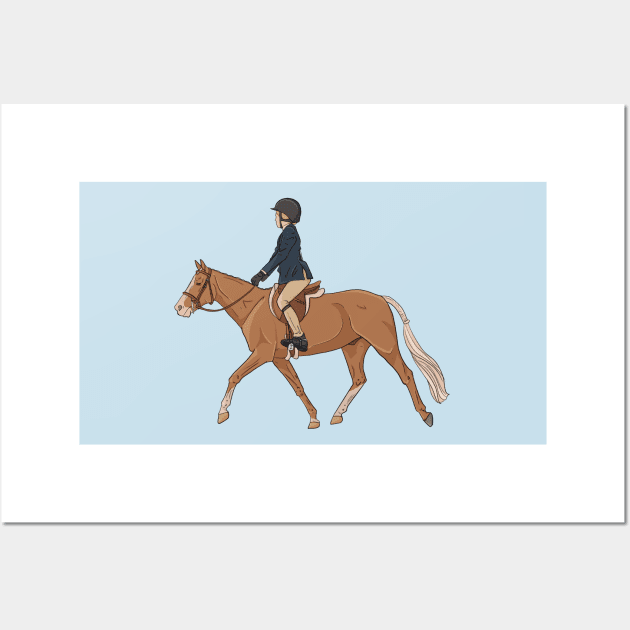 Palomino Hunter Pony Trot Wall Art by themarementality